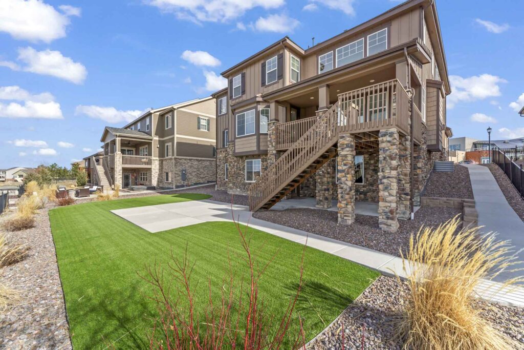 Real Estate Photograph of the backyard of a luxury home.